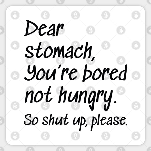 Dear Stomach Sticker by LuckyFoxDesigns